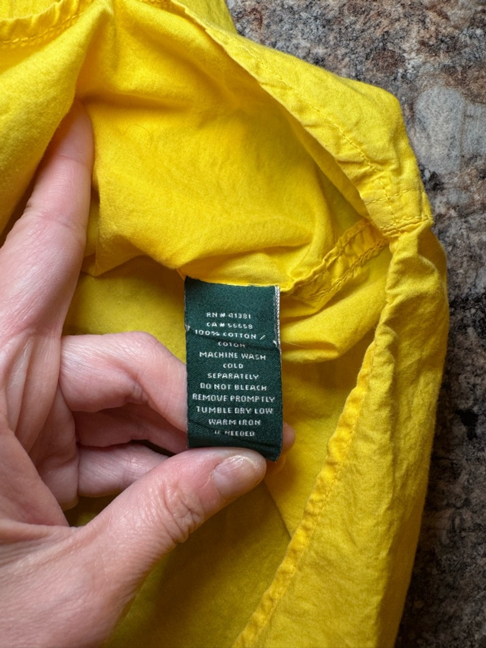 Ralph Lauren Yellow Button-Front Denim Top - Picture 6 of 6